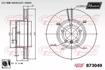 Тормозной диск MAXTECH 873049.0060