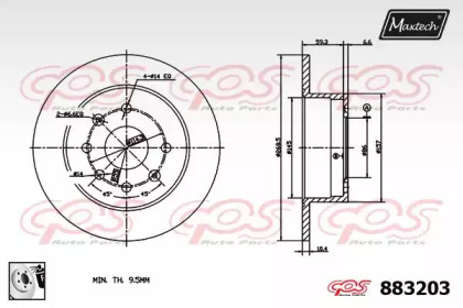 Тормозной диск MAXTECH 883203.0080