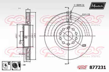 Тормозной диск MAXTECH 877231.6060