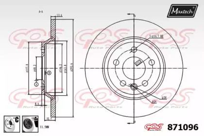 Тормозной диск MAXTECH 871096.6060