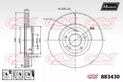 Тормозной диск MAXTECH 883430.6880