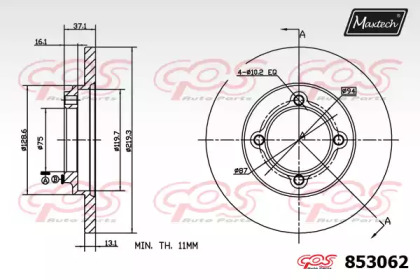 Тормозной диск MAXTECH 853062.0000