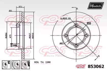 Тормозной диск MAXTECH 853062.6980