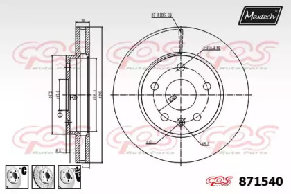 Тормозной диск MAXTECH 871540.6880