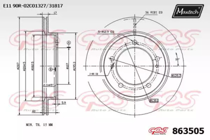 Тормозной диск MAXTECH 863505.0000