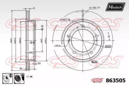 Тормозной диск MAXTECH 863505.6060