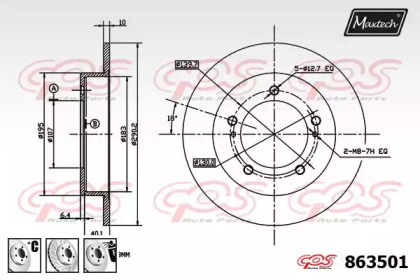 Тормозной диск MAXTECH 863501.6980