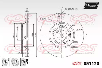 Тормозной диск MAXTECH 851120.6880