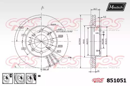 Тормозной диск MAXTECH 851051.6980