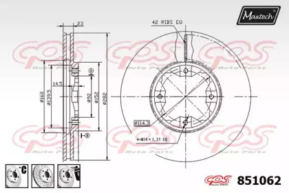 Тормозной диск MAXTECH 851062.6980