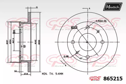 Тормозной диск MAXTECH 865215.0000