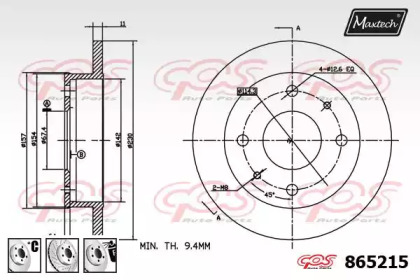 Тормозной диск MAXTECH 865215.6880