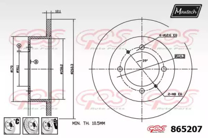 Тормозной диск MAXTECH 865207.6880