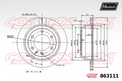 Тормозной диск MAXTECH 863111.0000