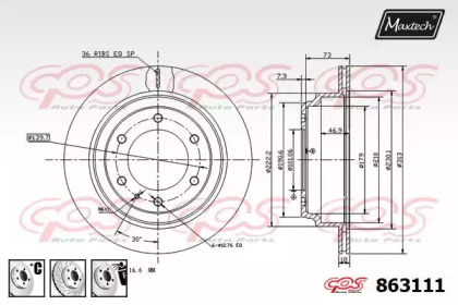 Тормозной диск MAXTECH 863111.6980