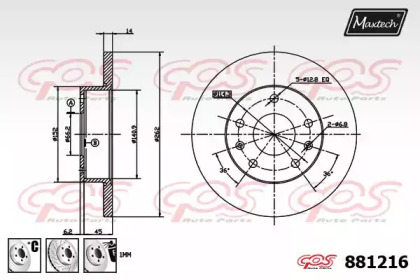 Тормозной диск MAXTECH 881216.6980