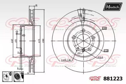 Тормозной диск MAXTECH 881223.6060