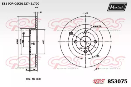 Тормозной диск MAXTECH 853075.0000