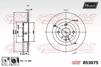 Тормозной диск MAXTECH 853075.6060