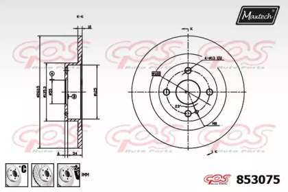 Тормозной диск MAXTECH 853075.6880