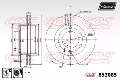 Тормозной диск MAXTECH 853085.6060