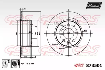 Тормозной диск MAXTECH 873501.6060