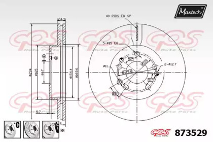 Тормозной диск MAXTECH 873529.6980