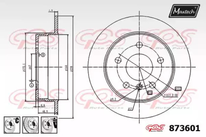 Тормозной диск MAXTECH 873601.6980