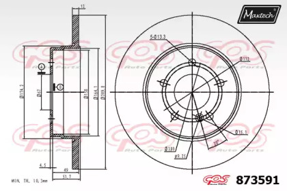 Тормозной диск MAXTECH 873591.0000