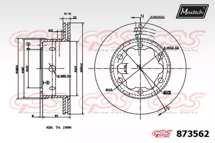 Тормозной диск MAXTECH 873562.0000