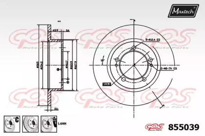 Тормозной диск MAXTECH 855039.6980