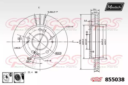 Тормозной диск MAXTECH 855038.6060