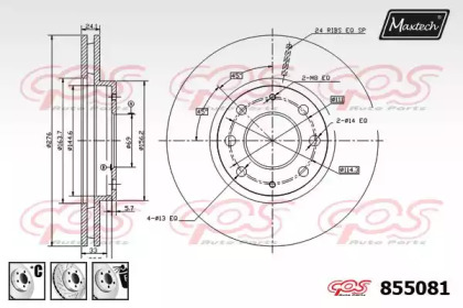 Тормозной диск MAXTECH 855081.6980