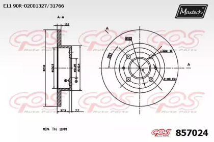 Тормозной диск MAXTECH 857024.0000