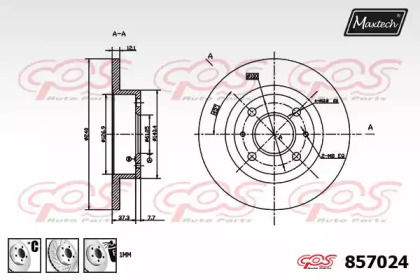 Тормозной диск MAXTECH 857024.6880