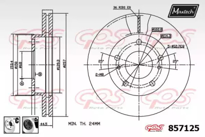 Тормозной диск MAXTECH 857125.6060