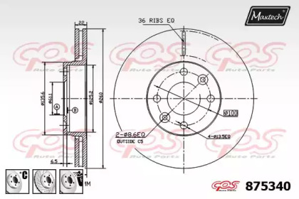 Тормозной диск MAXTECH 875340.6880