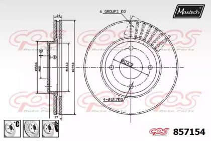 Тормозной диск MAXTECH 857154.6980