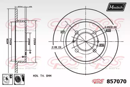 Тормозной диск MAXTECH 857070.6060