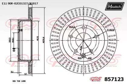 Тормозной диск MAXTECH 857123.0000