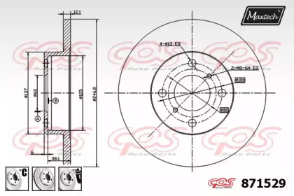 Тормозной диск MAXTECH 871529.6980