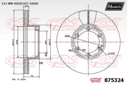 Тормозной диск MAXTECH 875324.0000