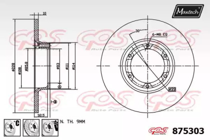 Тормозной диск MAXTECH 875303.6880