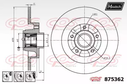 Тормозной диск MAXTECH 875362.6985