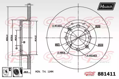 Тормозной диск MAXTECH 881411.6060