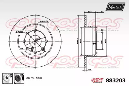 Тормозной диск MAXTECH 883203.6060