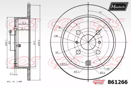 Тормозной диск MAXTECH 861266.0000