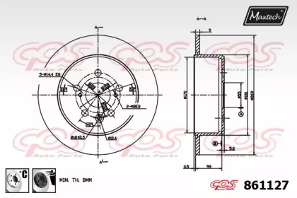 Тормозной диск MAXTECH 861127.6060