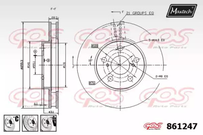 Тормозной диск MAXTECH 861247.6880