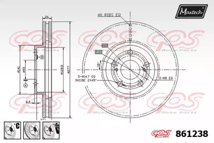 Тормозной диск MAXTECH 861238.6880